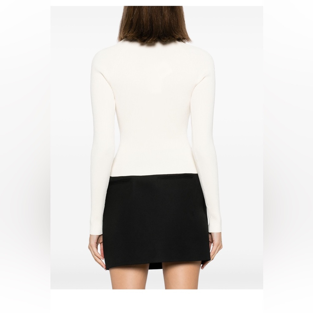 Jonathan Simkhai Cream Ribbed Sweater - Picture 4 of 6